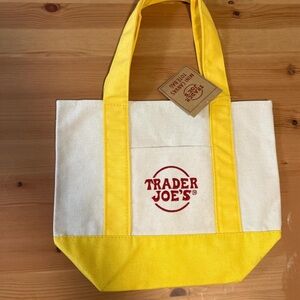 Yellow Trader Joe's Mini Tote NWT